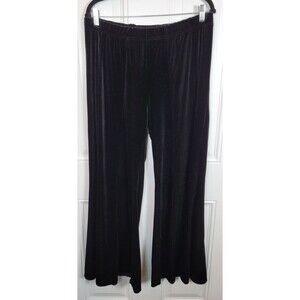 Umgee Plus Size High-Rise Velvet Flare Leg Pull-On Pants Size 2XL